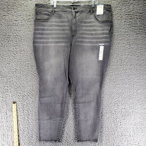 Terra & Sky Jeans Womens 24W Grey Skinny High Rise Stretch Denim *NWT*